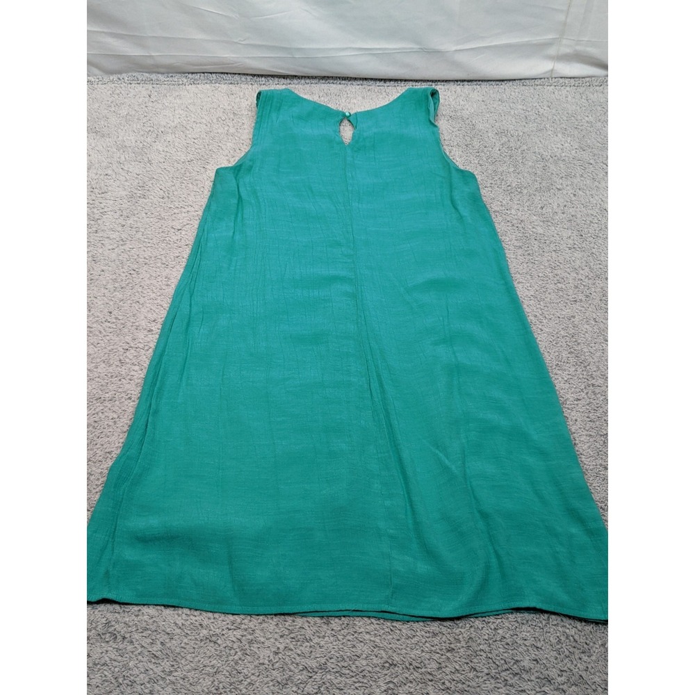 Luxology Midi Dress Teal with‎ Aztec Embroidery Medium Beachwear Western Boho - Picture 11 of 14